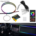 Car atmosphere LED light bar in MMA housing, 3W 5V magic colour, universal hidden modification with optional foot lamp