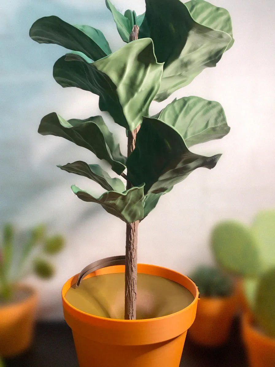 Simulation green plant coin bank money tree 3D printed PLA piggy bank whole tree colour front view