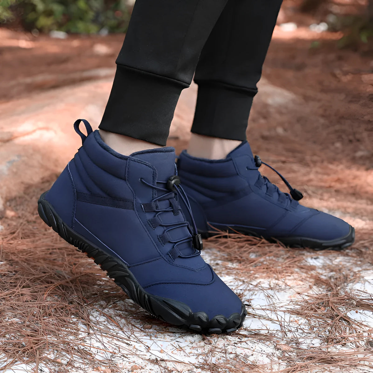 Fleece-lined waterproof snow boots, unisex high-top, black dark blue khaki, sizes 36-47