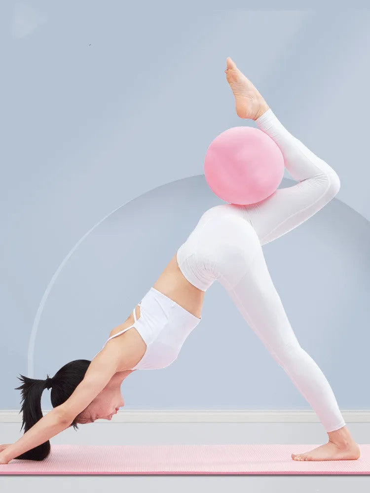 Ladies 25cm frosted Pilates hips ball in purple with blowing tube