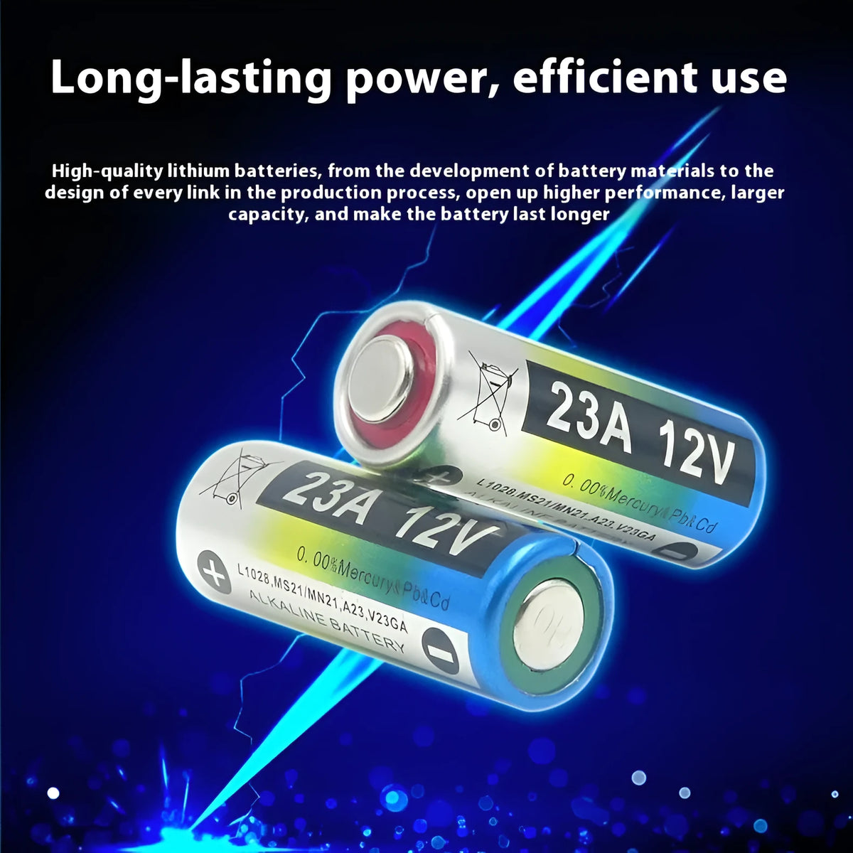 12V alkaline battery 23A 27A model 10x28mm for roller shutter door and doorbell remotes