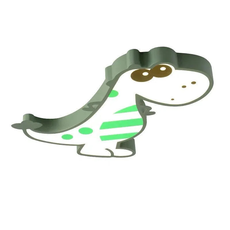 48cm green dinosaur ceiling light with adjustable dimming for children's bedrooms