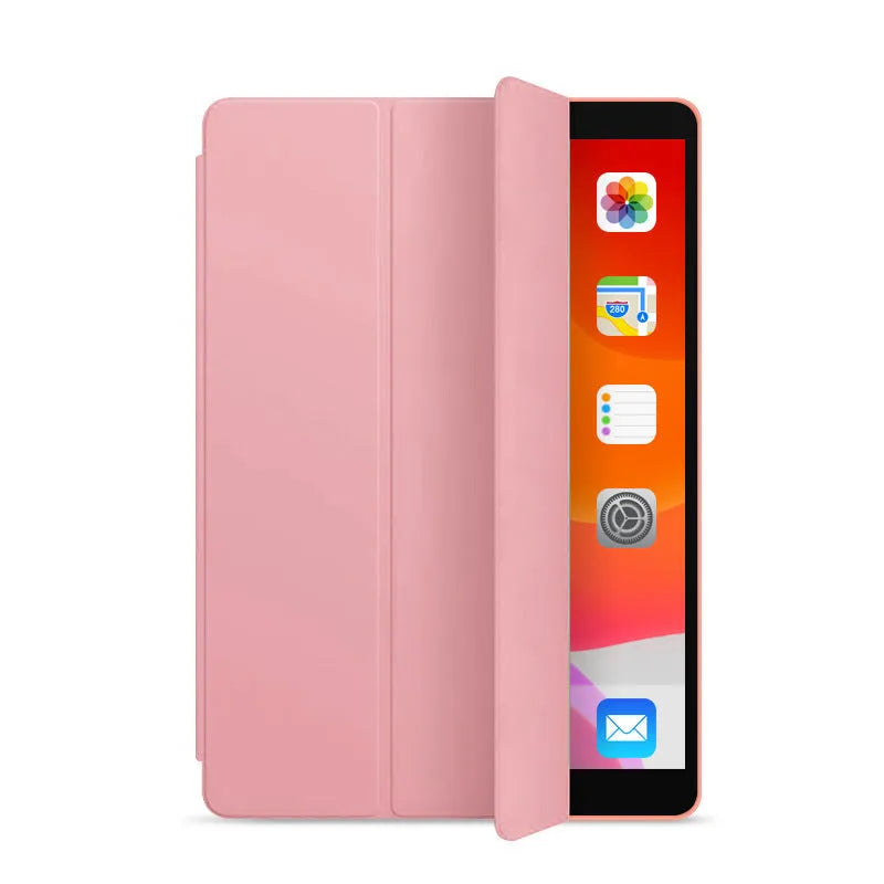 Soft TPU silicone iPad protective cover with pencil slot, clamshell design, compatible with iPad 10.2, 9.7, Air 4, Pro 10.5, Mini 5