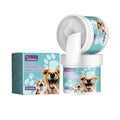 Reusable dog dental cleaning glove with silicone bristles on a finger muff for tartar removal.