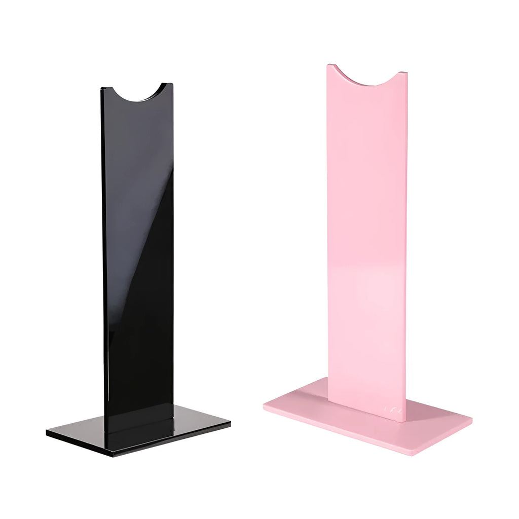 Black detachable headphone stand with silicone base for gaming headsets