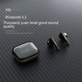 Wireless Bluetooth in-ear headset in white, black, dark green or dark blue, with USB charging cable and colour box