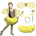 Childrens bee insect wings tutu skirt and magic wand set for Halloween carnival costume role play