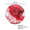 PVC winter ski ring toy in flame red, ice-snow blue, or snow mountain colour design for outdoor snow play.