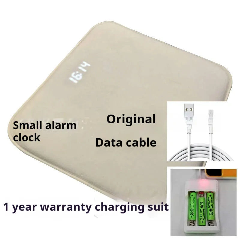 Smart carpet mat alarm clock with 20mm thick velvet cloth shell, showing the mat and control panel
