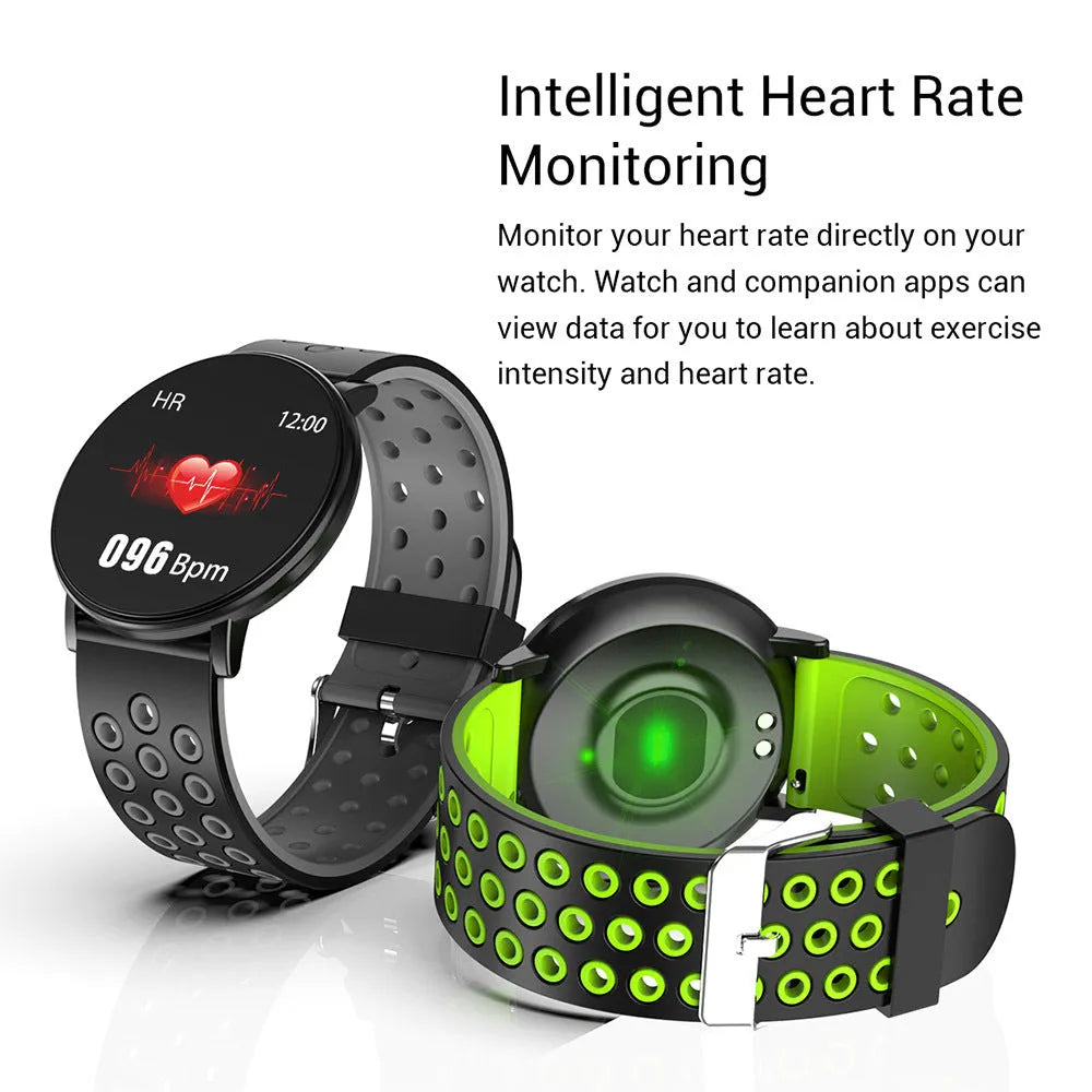 Sports smart bracelet with 1.3 inch screen and silicone strap in black colour option