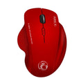 2.4G wireless 6-button gaming mouse in black iron grey with USB receiver, 113x80x48mm