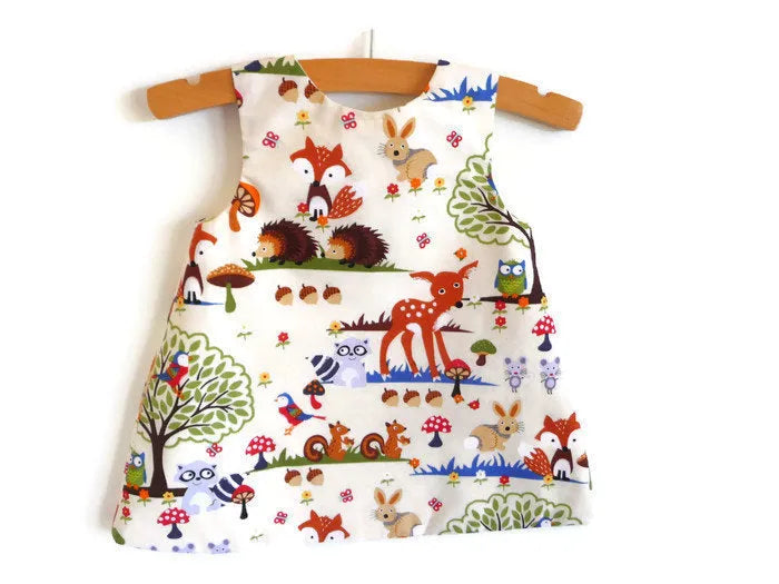 Red cartoon girls' three-piece cotton summer suit with dress, shorts, and headband for toddlers 80-100cm