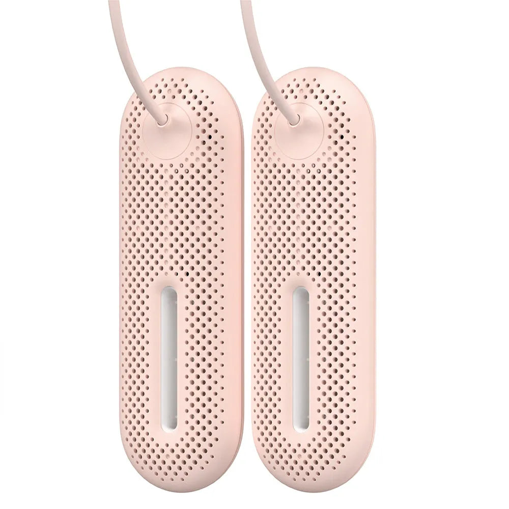 White USB shoe dryer with 360-degree three-dimensional drying for winter footwear