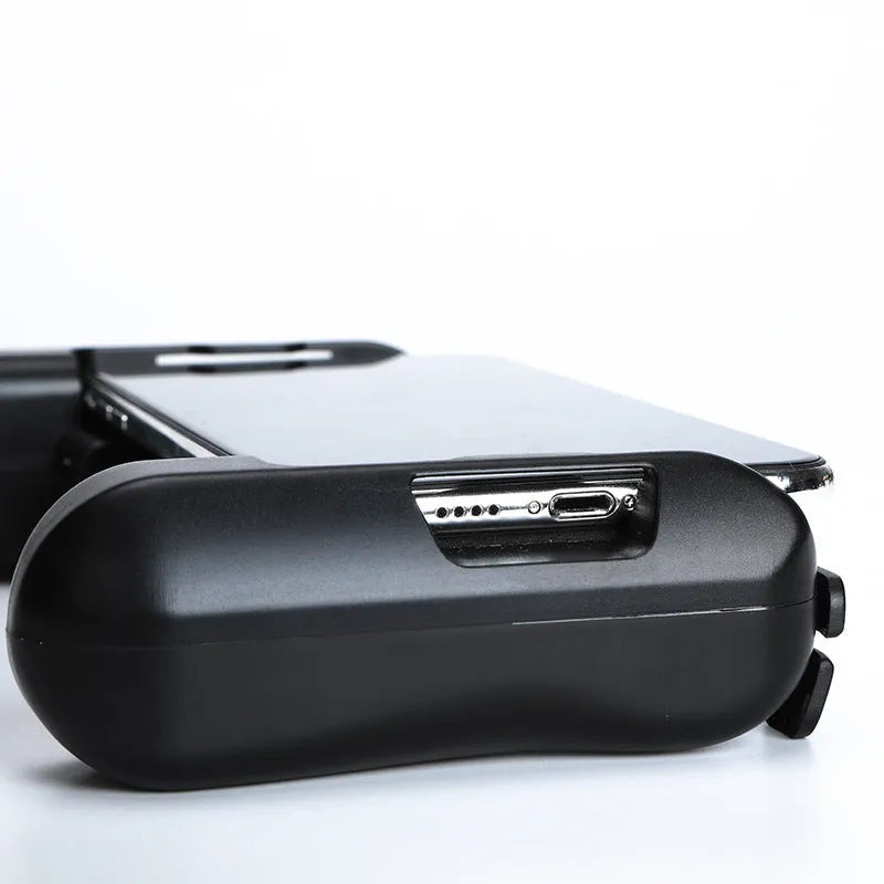 Black Bluetooth mobile game controller with cooling fan for Apple iPhone