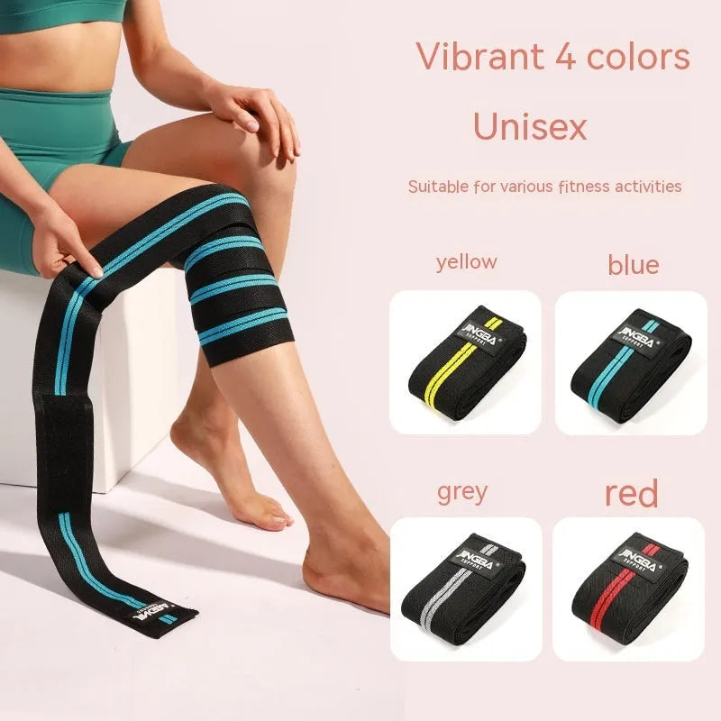 Blue adjustable sports knee pads for adult weightlifting, cycling, and multi-sport protection.
