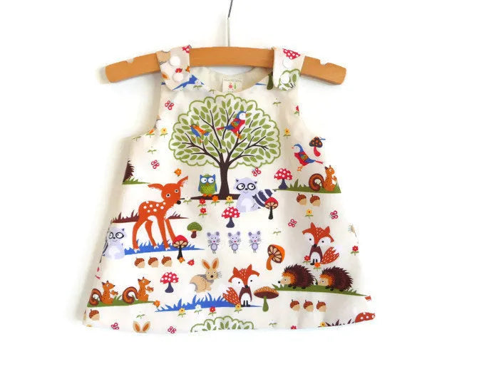 Red cartoon girls' three-piece cotton summer suit with dress, shorts, and headband for toddlers 80-100cm
