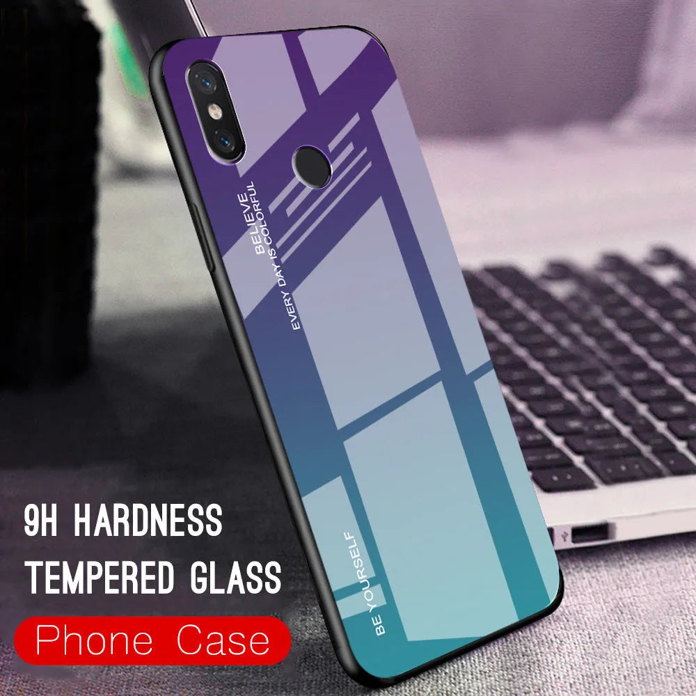 Gradient glass phone case with colour-shifting design for Redmi and Note smartphones