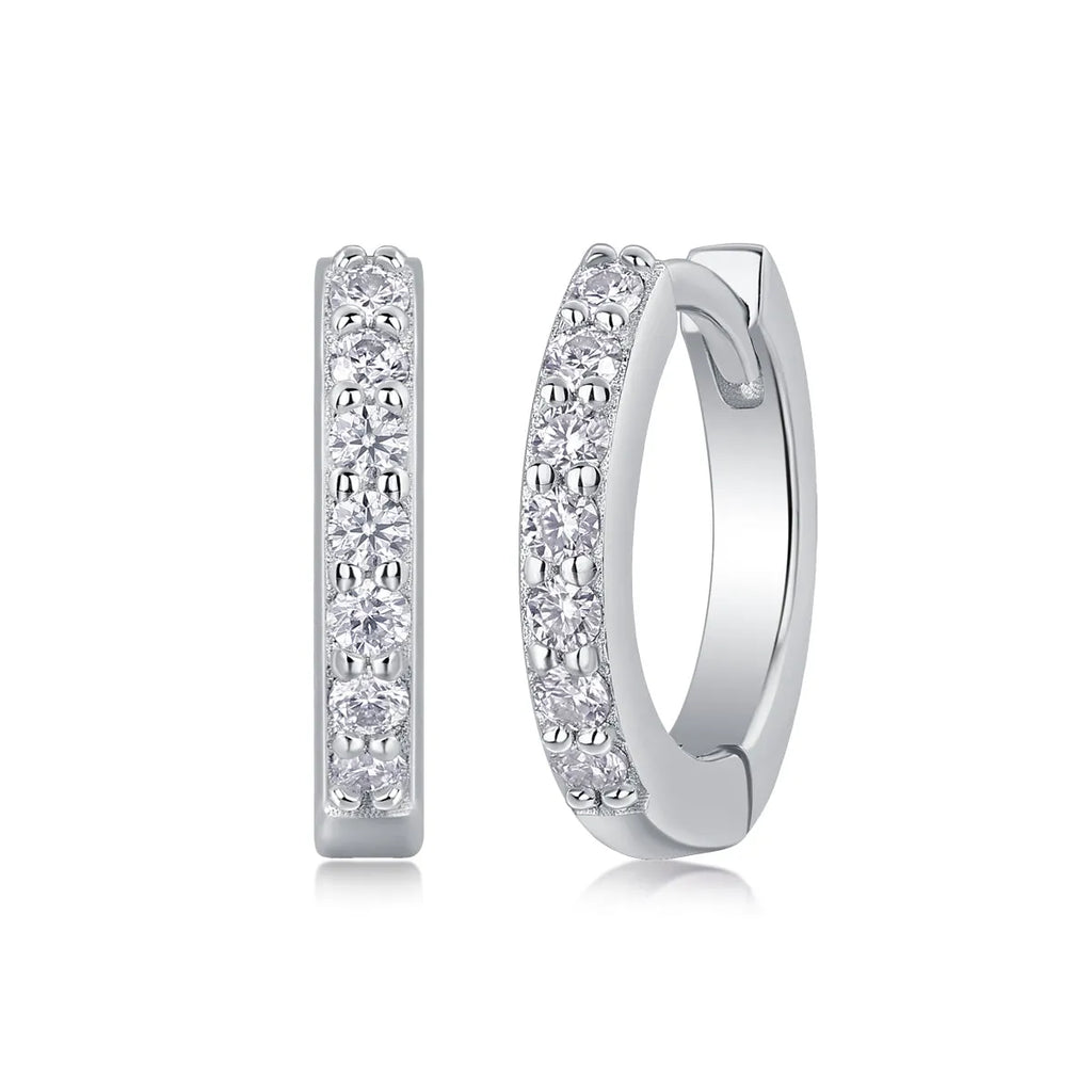 Moissanite stud earrings in S925 silver platinum plated golden colour with gift box and GRA certificate