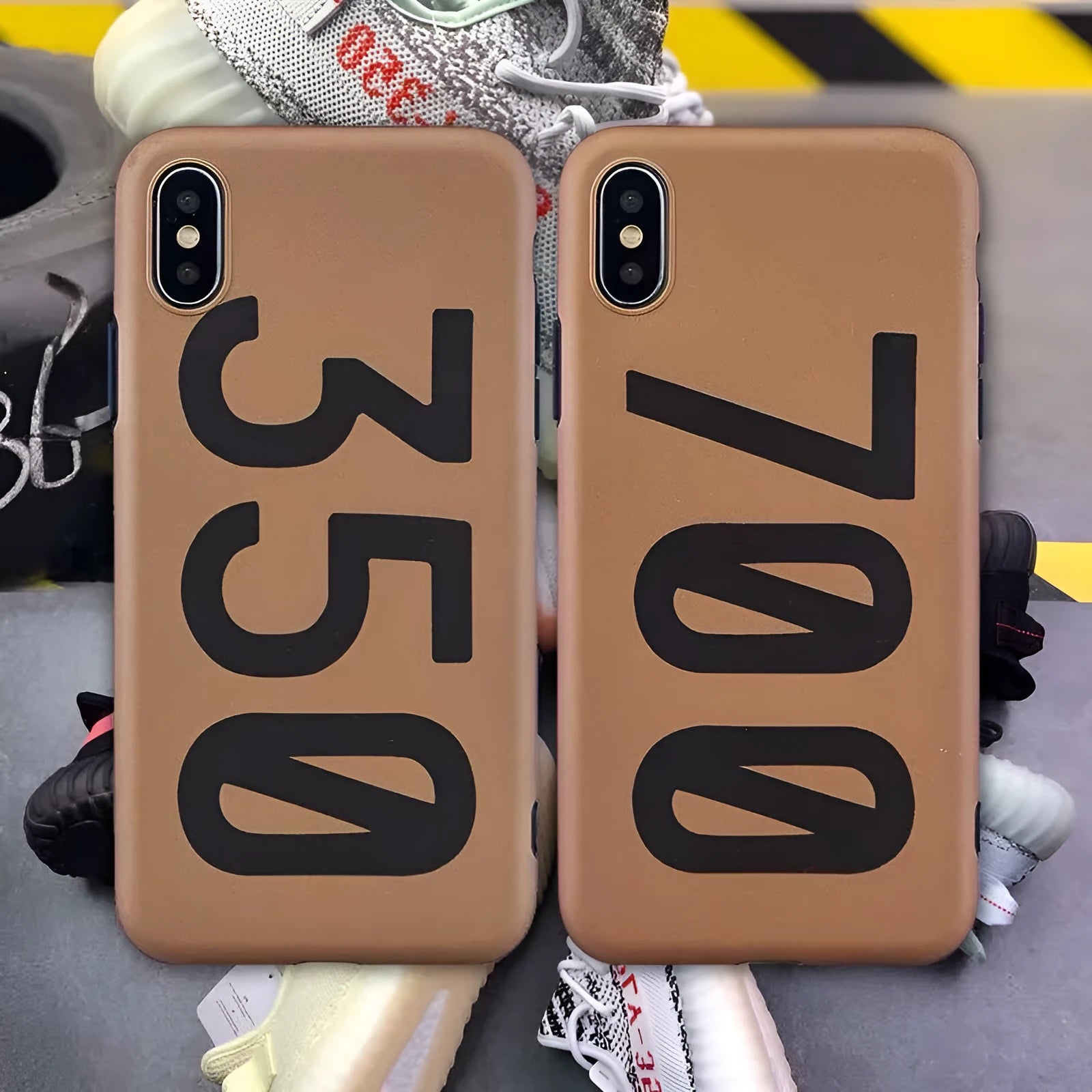 Number 350 brown slim phone case for iPhone 11, 11 Pro Max and other models with stitched edges