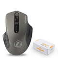 2.4G wireless ergonomic mouse with USB receiver in black colour