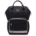 Mummy maternity bag backpack in solid colour with zipper closure and nylon finish