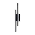Gold double line wall lamp with 500mm length and tri-colour LED lighting