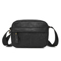 Men's waterproof paper crossbody bag in European and American retro style, shown in black colour