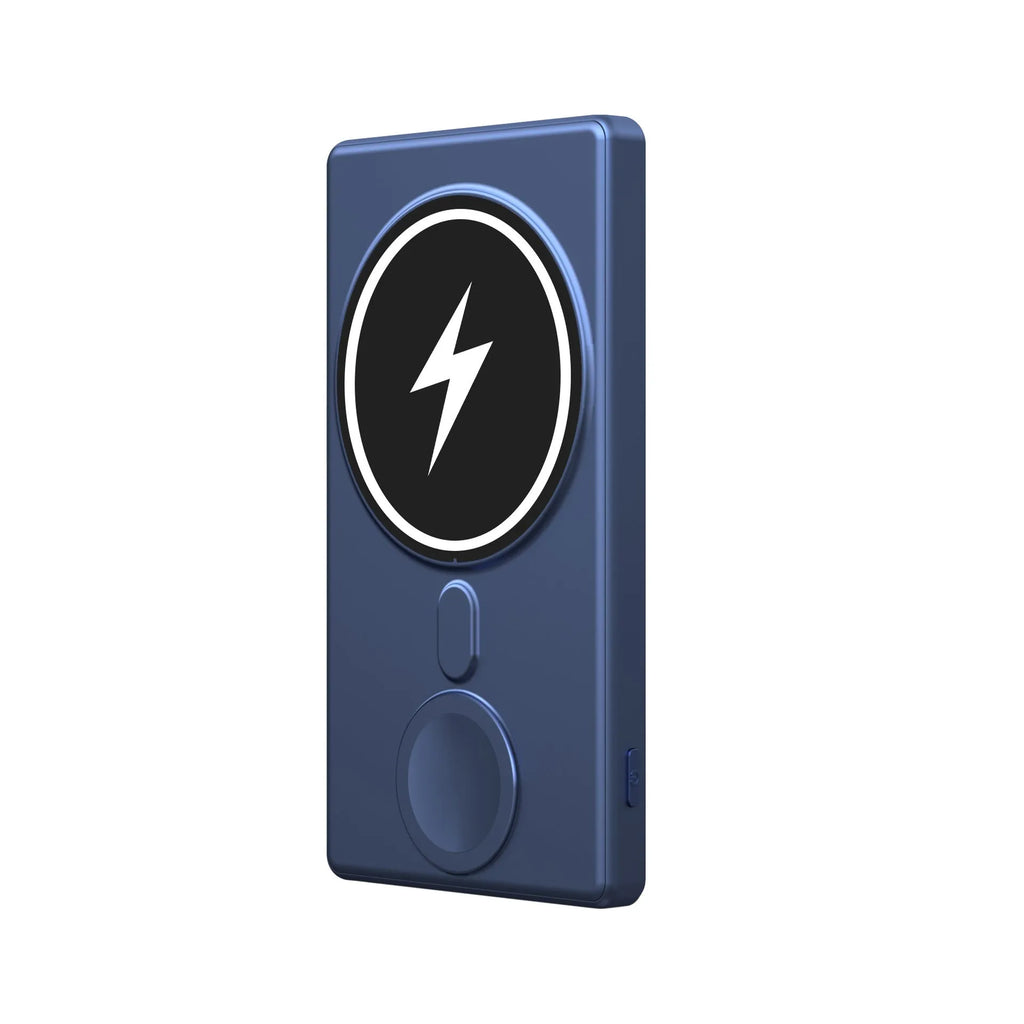 Black magnetic wireless charging power bank showing ultra-thin 13mm profile with charging ports