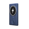 Black magnetic wireless charging power bank showing ultra-thin 13mm profile with charging ports