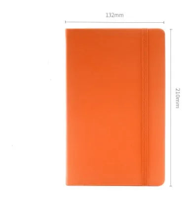 A5 tactile PU hardcover notebook with 96 sheets of 100gsm white paper, available in ten colours including black and red