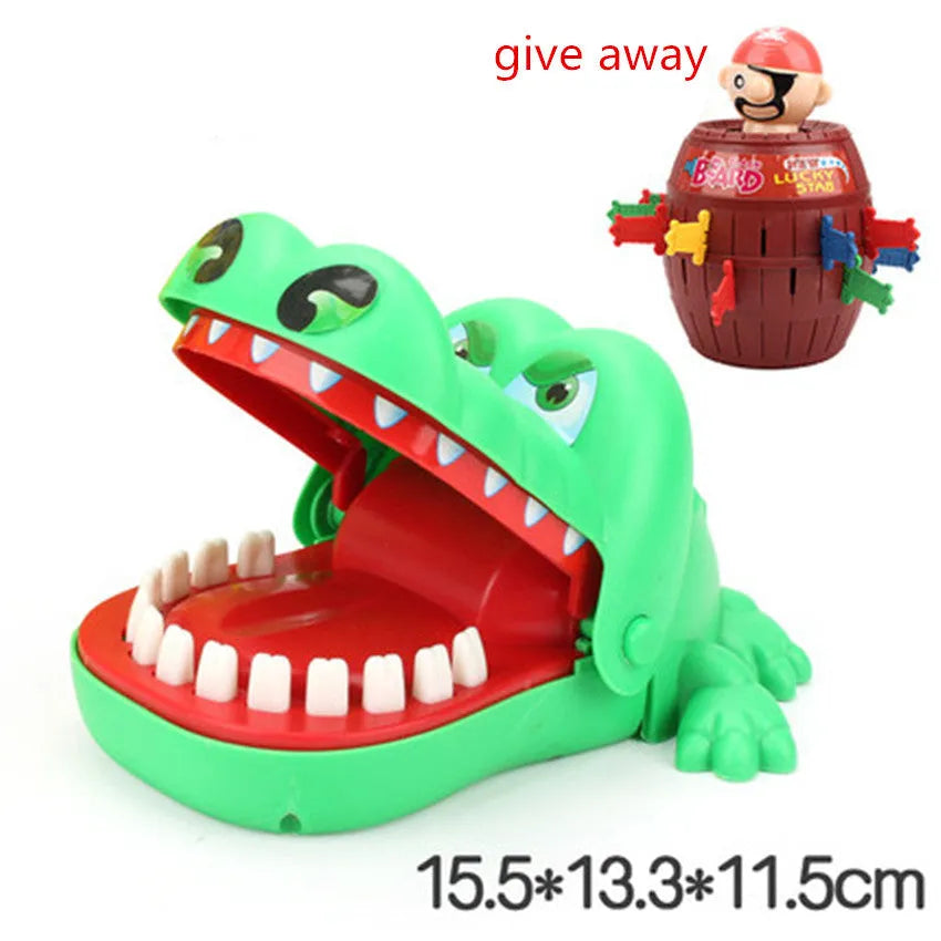 Multicoloured plastic bite hand animal toy in dog, crocodile, shark, and hippo shapes for parent-child game play