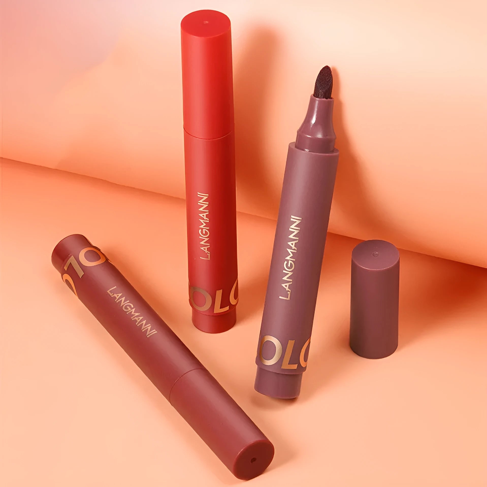 Liquid lip liner waterproof lifting 3ml in three colour styles for defined lip contour