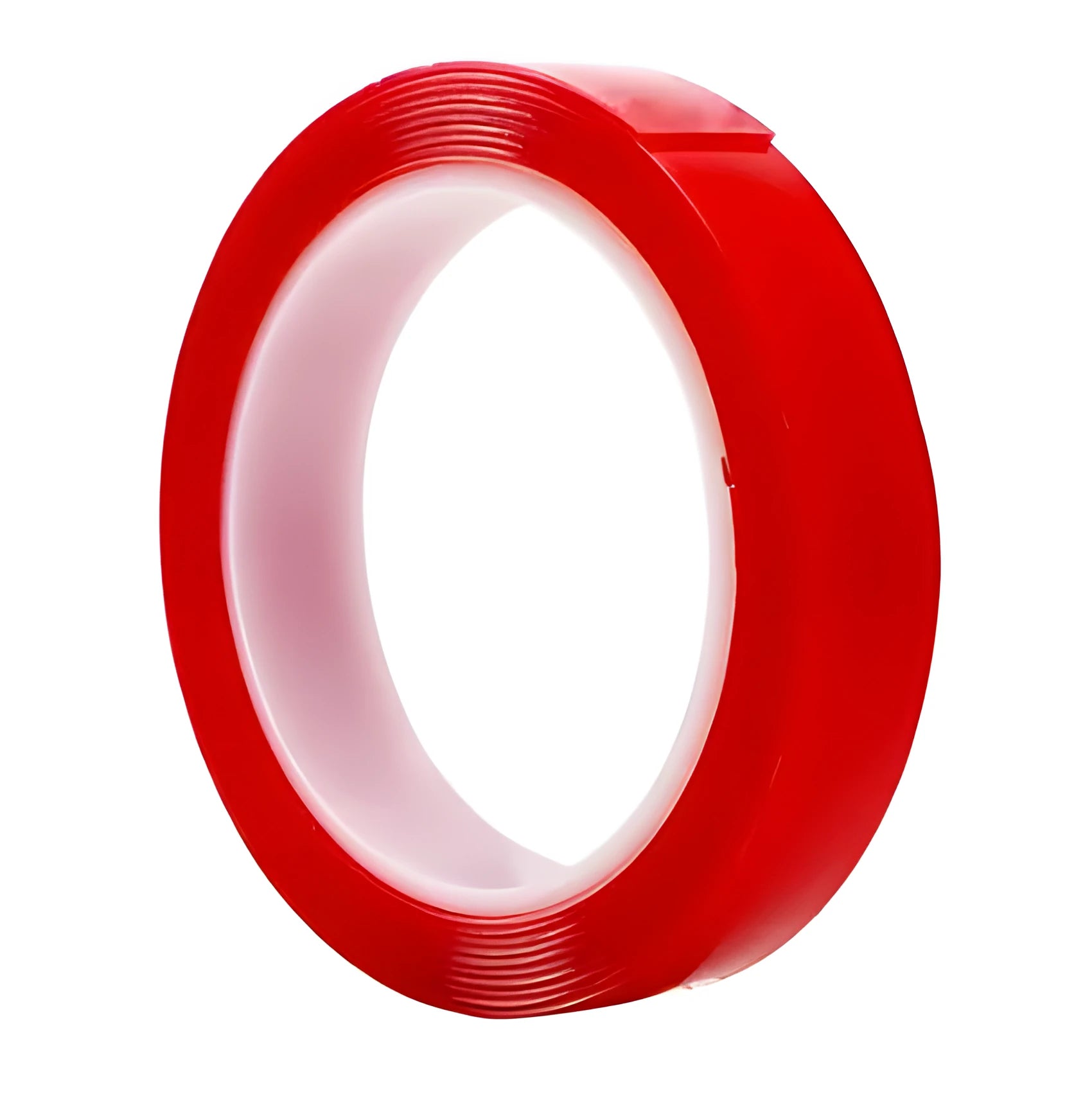 Transparent acrylic foam double-sided tape 3m long in 8mm width on a white background