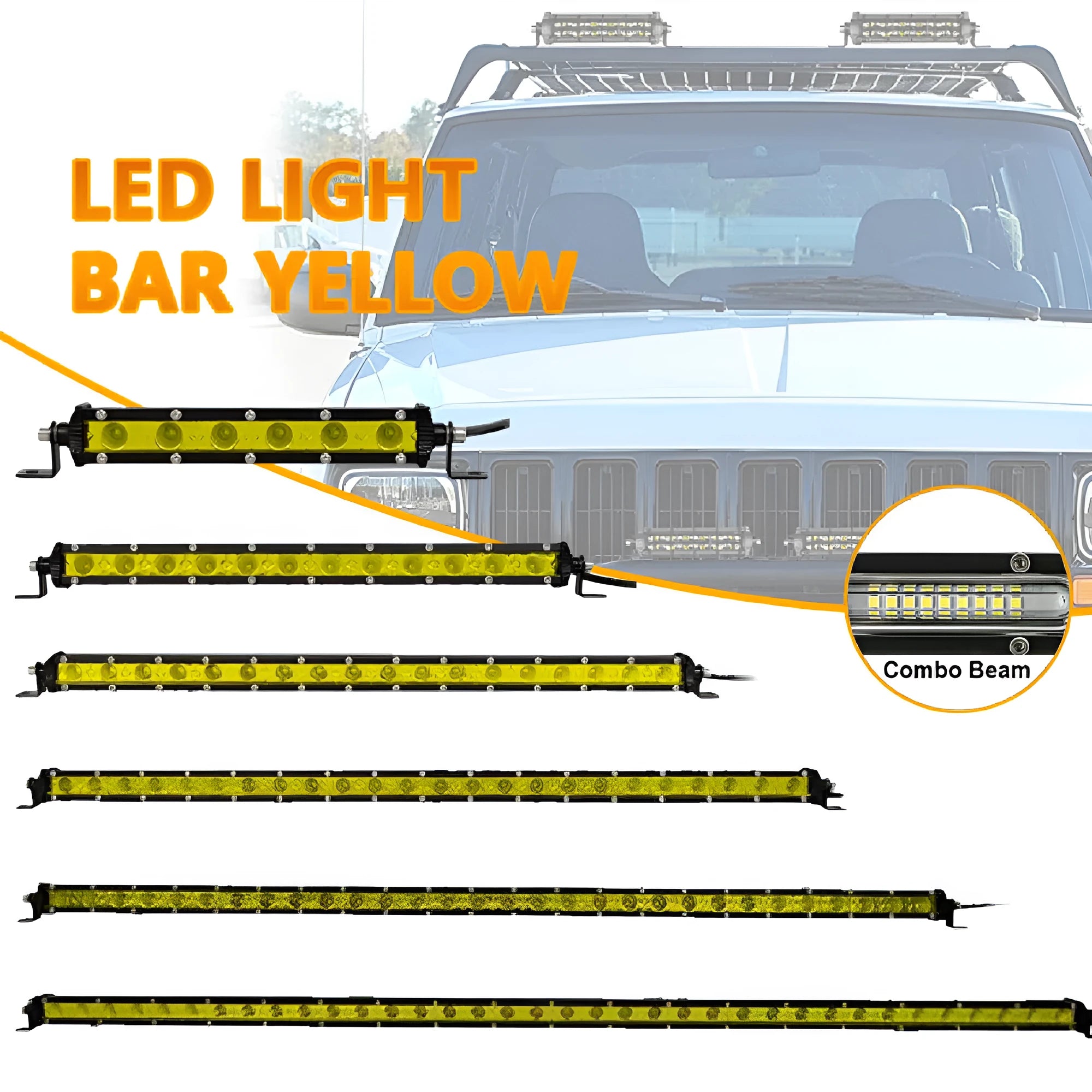 25-inch aluminium alloy LED light bar with mounting brackets for vehicle auxiliary lighting