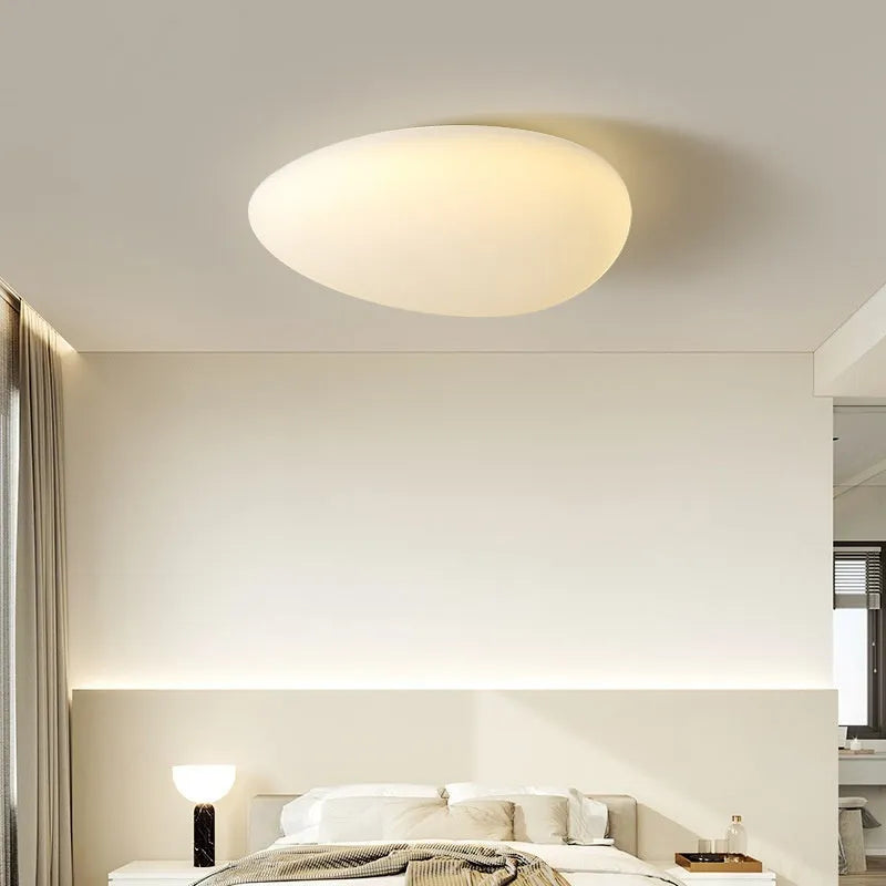 Modern minimalist LED ceiling light in white for master bedrooms, available in 23cm 33cm 43cm sizes