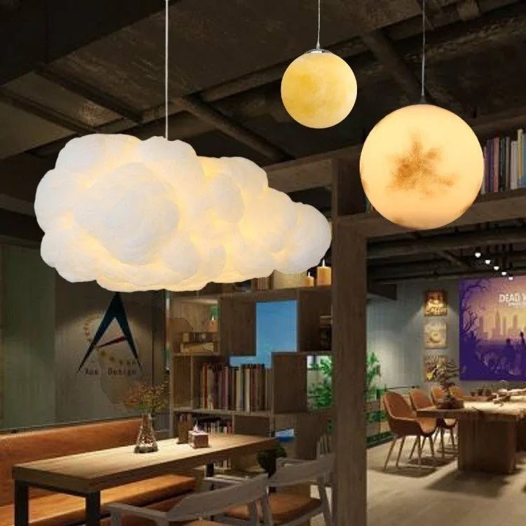 Silk cloud ceiling lamp 80cm modern simplicity light luxury with warm light option