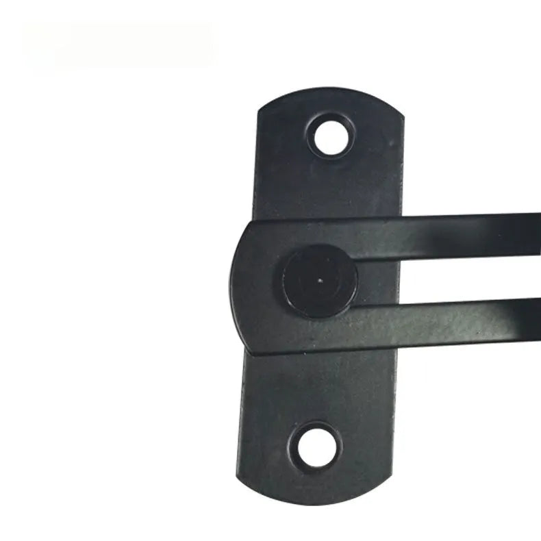 Warehouse hook lock for sliding barn doors in black carbon steel or stainless steel