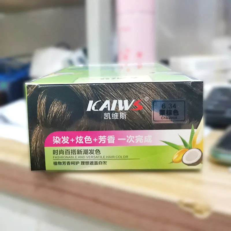 Plant aromatic hair colour cream twin pack in maroon, wine red, chestnut brown and dark brown shades