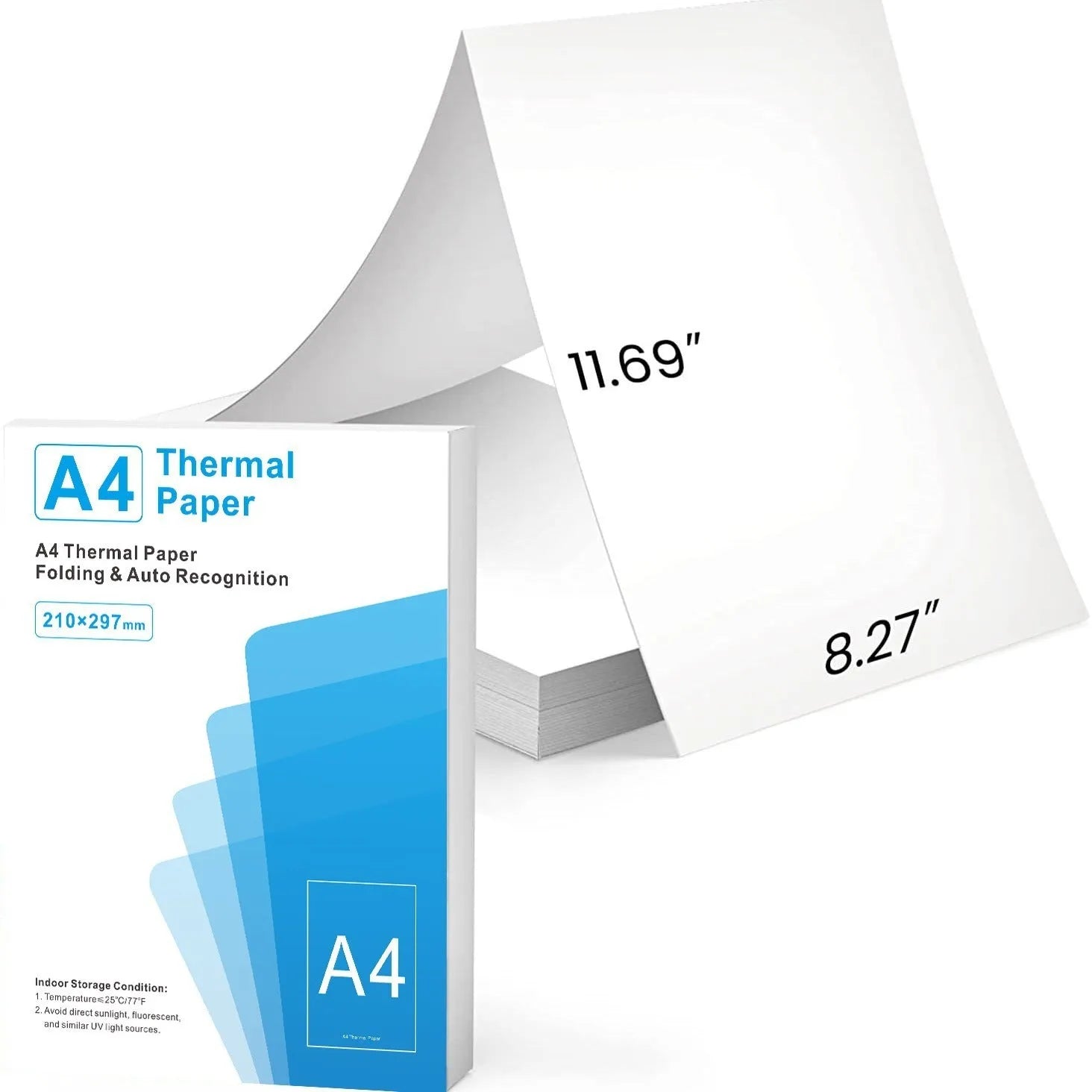 White A4 thermal printer paper for portable thermal printing in business packaging