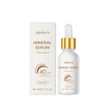 30ml bottle of sunscreen liquid foundation with SPF, showing ingredients titanium dioxide and zinc oxide.