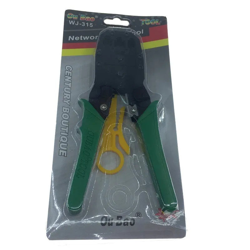 Network tool stripping pliers with rubber handle and tool steel clamp head for 6mm stripping diameter