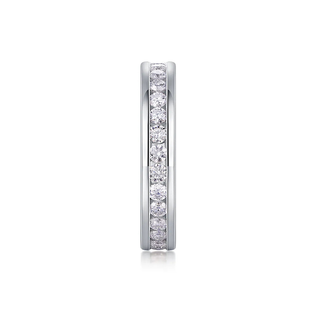 Moissanite star ring S925 silver platinum plated gift box GRA certificate sizes 5 to 9