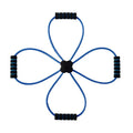 Blue eight character TPR fitness puller for shoulder and upper body exercises.