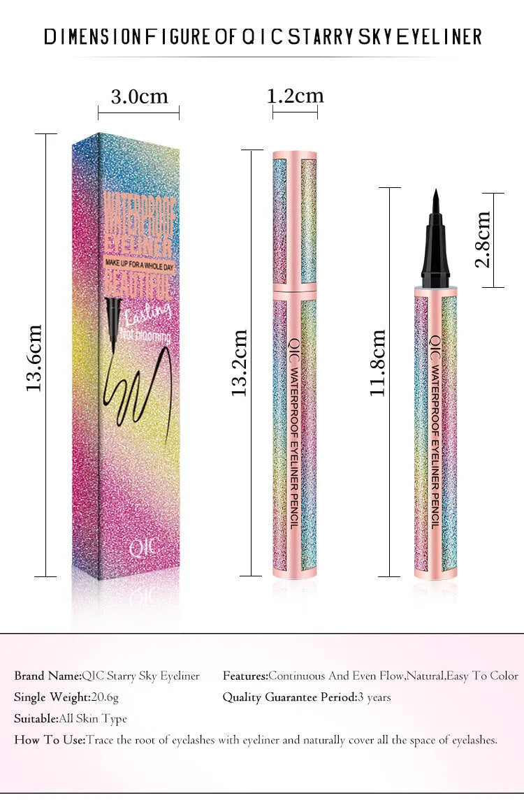 Starry Sky Eyeliner black liquid liner with waterproof and smudge-proof 24-hour formula