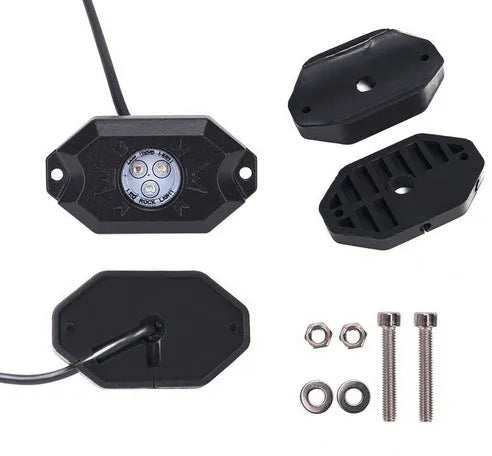 Undercarriage LED RGB atmosphere light with eight CREE lamp beads in aluminium housing showing blue illumination pattern