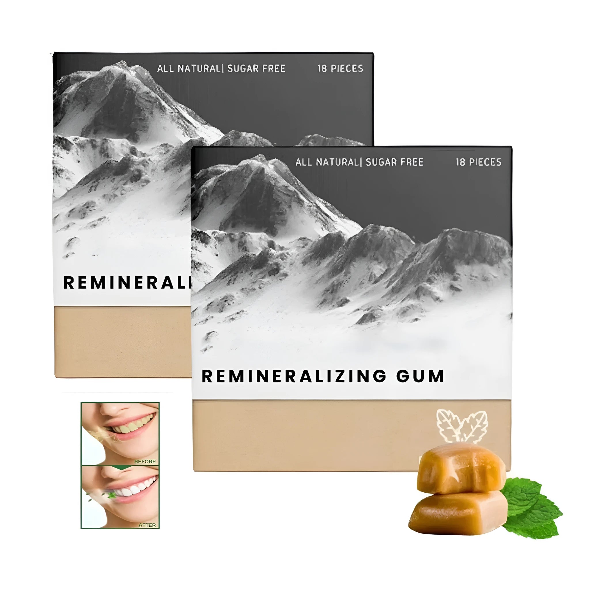 Box of Frankincense Mint dietary supplement capsules, 18 capsules per box with mint flavour