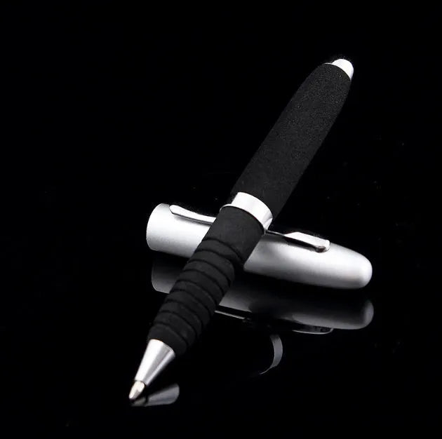 Metal-capped EVA ballpoint pen with a 1.0mm bullet tip, shown in a choice of ink colours.