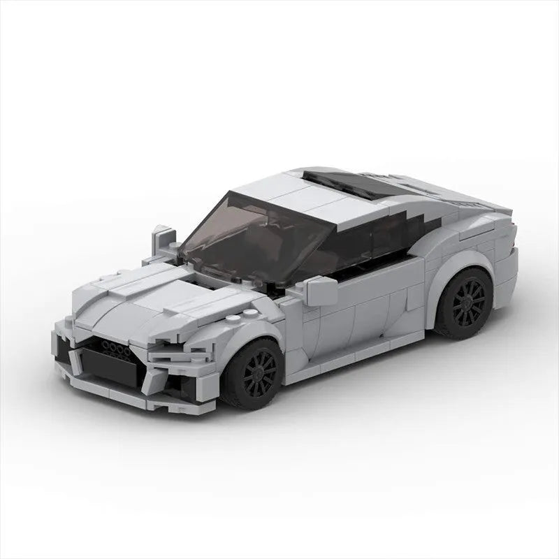 Building blocks for assembling RS7 sports car model, plastic splicing kit in black colour option