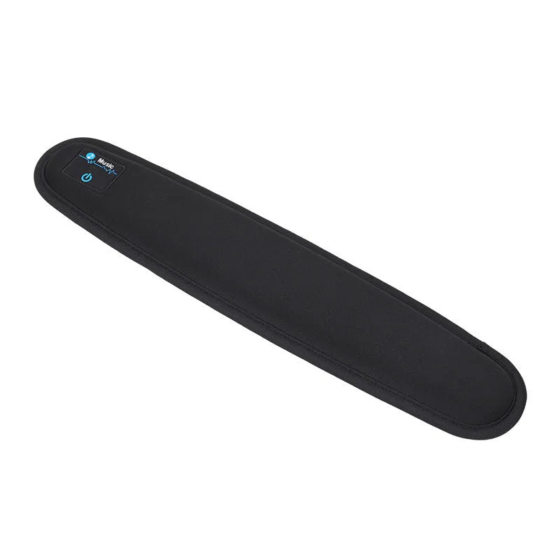 Blue bone conduction music pillow speaker with rectangular memory cotton pillow and Bluetooth 5.0