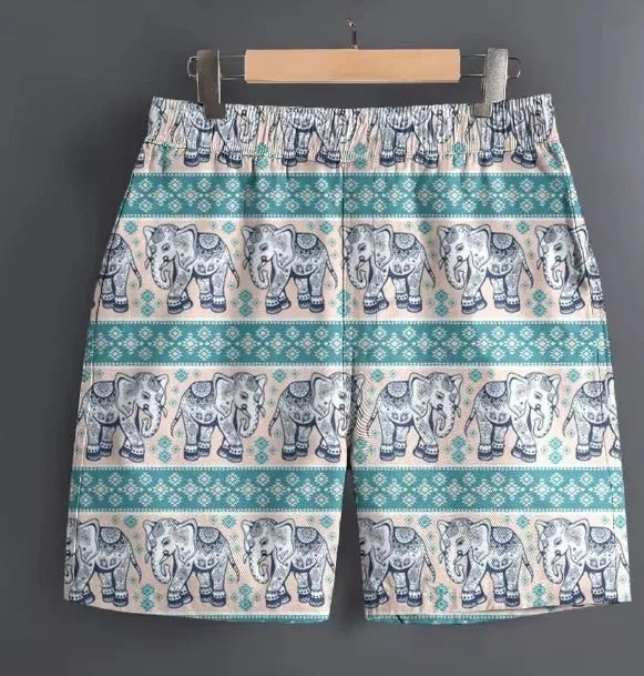 Men's polyester outdoor shorts in multiple patterns and colours with size range S to 5XL